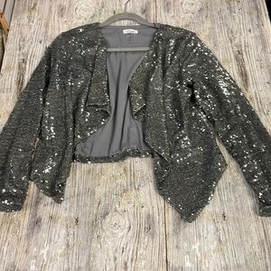 HOLIDAY SEQUINED JACKET - Size M grey sequence